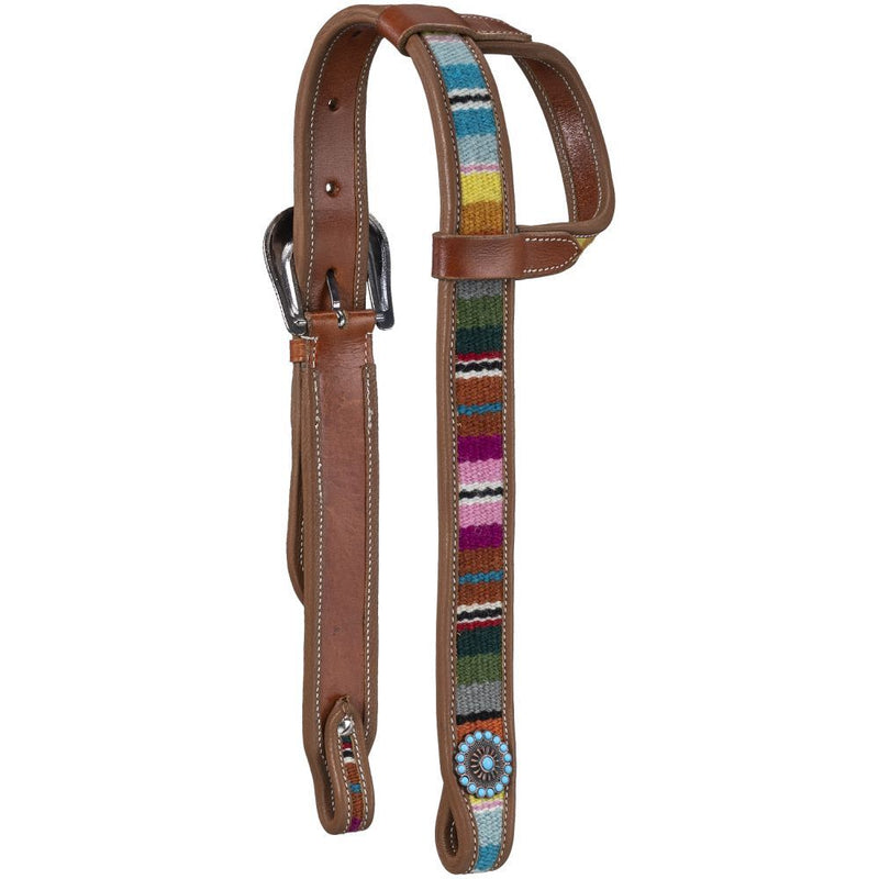 Load image into Gallery viewer, Silver Royal Woven Serape Belt One-Ear Headstall
