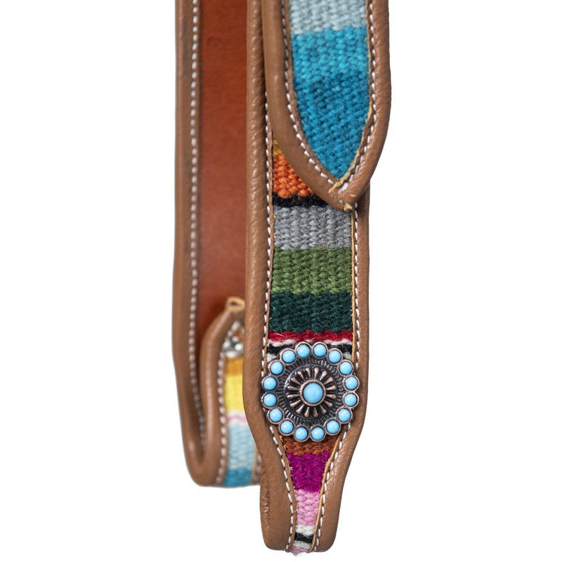 Load image into Gallery viewer, Silver Royal Woven Serape Belt One-Ear Headstall
