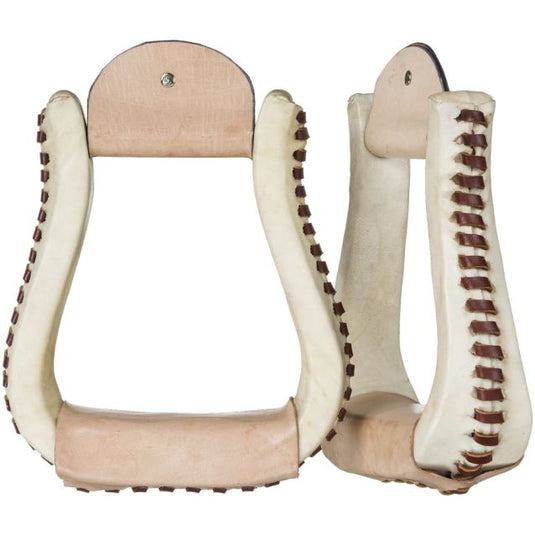 Tough1® Laced Rawhide Bell Stirrups