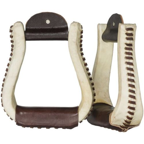 Tough1® Laced Rawhide Bell Stirrups