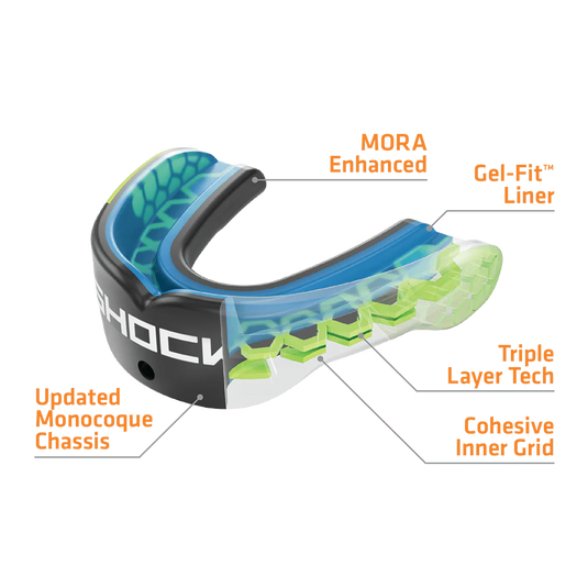 Adult Gel Max Power Mouthguard - Carbon